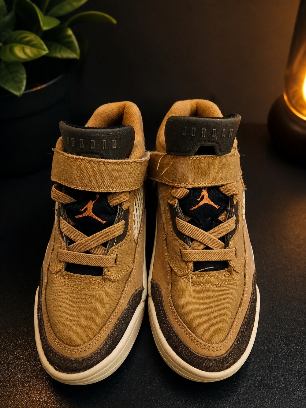 Nike Jordan Kids Tan Brown Sneakers